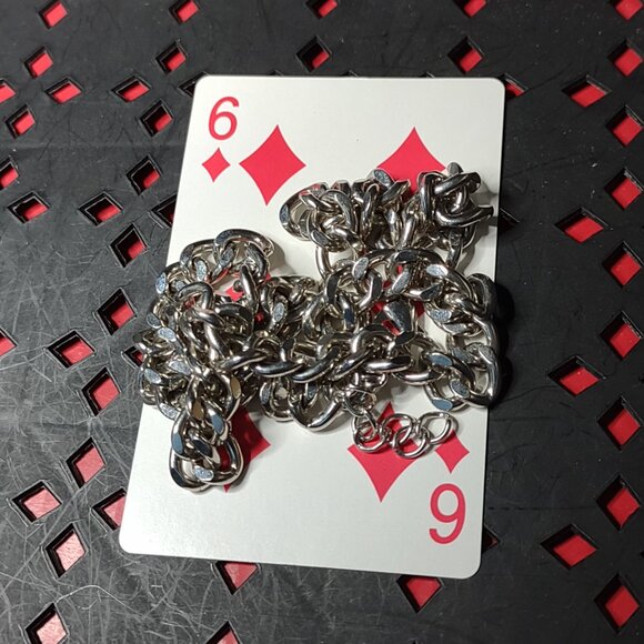 19 Inch Heavy Metal Curb Link Necklace - Picture 10 of 11